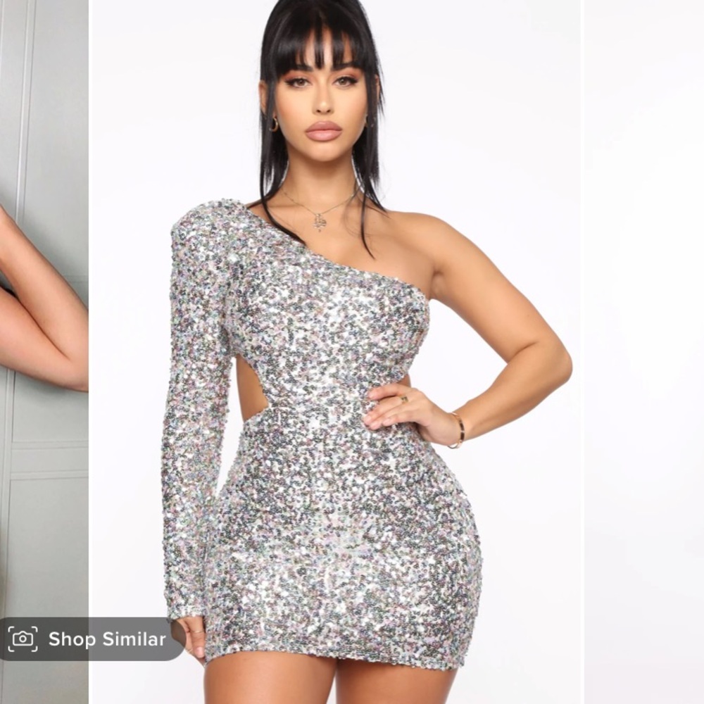 Silver sexy birthday dress